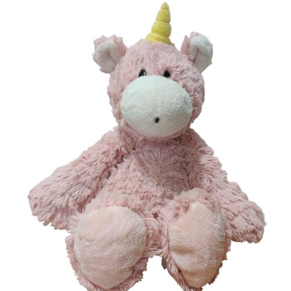 Demdaco Nat and Jules Plush Unicorn Pink 13" Stuffed Animal Toy Soft Pastel - Picture 1 of 6
